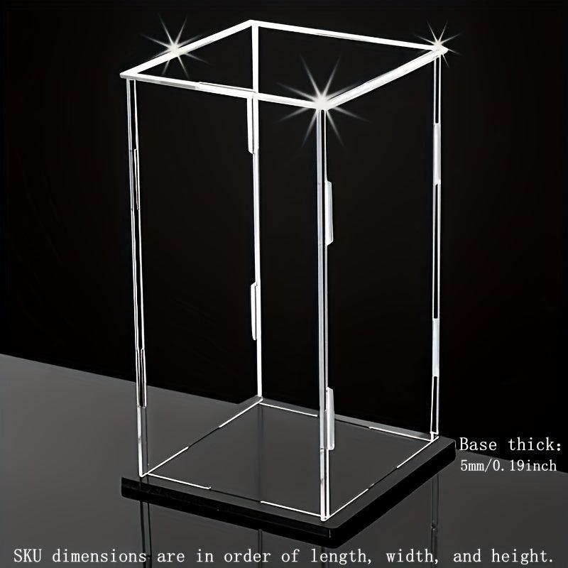 Clear Acrylic Display Case Cube Organizer Box Stand Protective Showcase