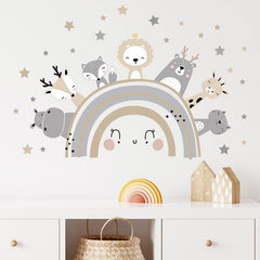Cartoon Animals Kids Room Wall Stickers Self-Adhesive Waterproof Decals