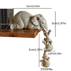 3pcs Elephant Hanging Decor Resin Crafts for Home and Room Decor