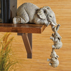 3pcs Elephant Hanging Decor Resin Crafts for Home and Room Decor