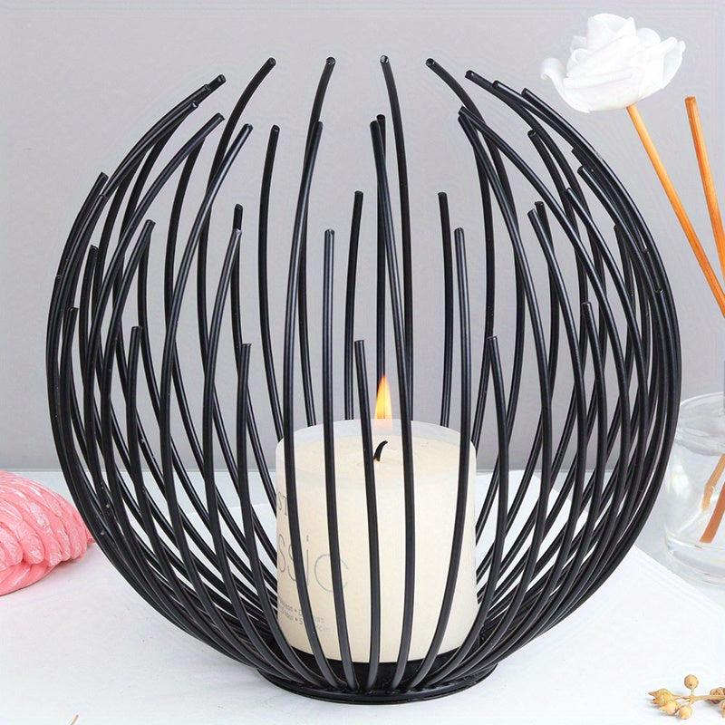 Modern Iron Candlestick for Romantic Dinners, Weddings, and Anniversaries