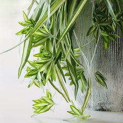 Artificial Chlorophytum Plant Hanging Basket Green Leaves Home Office