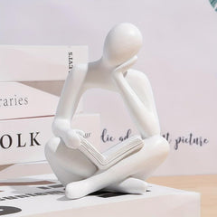 Modern Abstract Character Reading Book Desktop Ornament