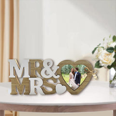 Mr & Mrs Heart Photo Frame Wedding Decorations Perfect Gift