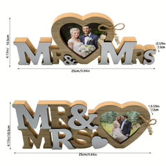 Mr & Mrs Heart Photo Frame Wedding Decorations Perfect Gift