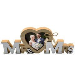 Mr & Mrs Heart Photo Frame Wedding Decorations Perfect Gift