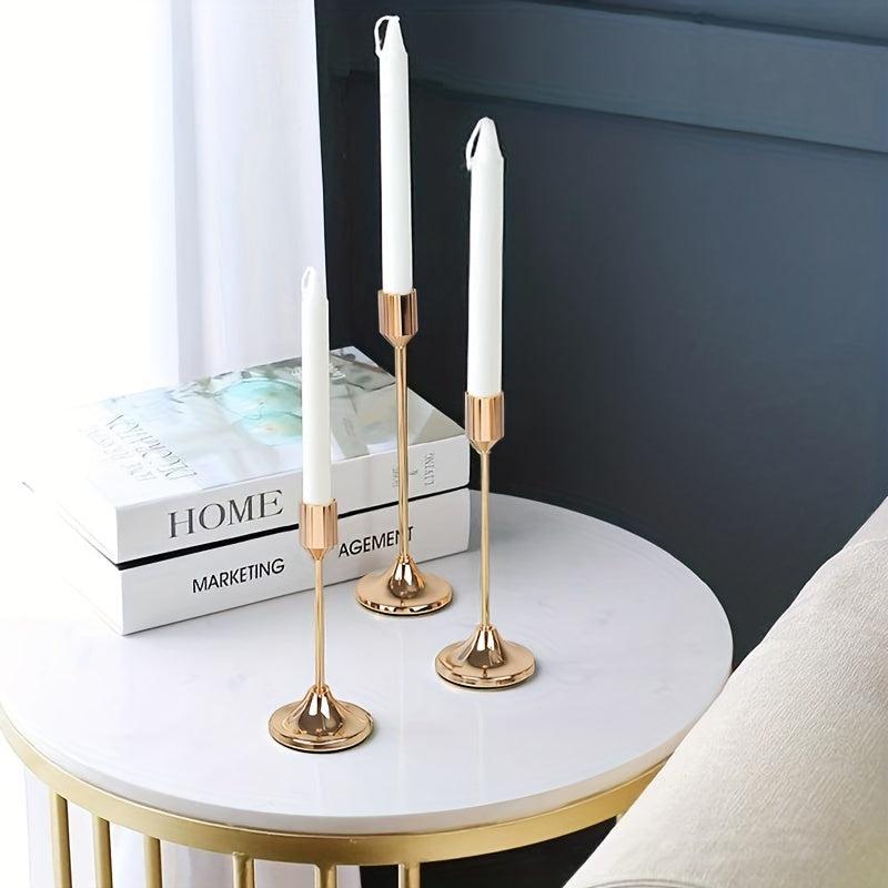 Modern Iron Candlestick for Wedding and Party Decor