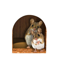 Personality Crural Line Sticker Two Mice Lovely Bedroom Wall Adornment