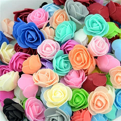 50 Foam Rose Flowers for Weddings Home Decor Scrapbooking