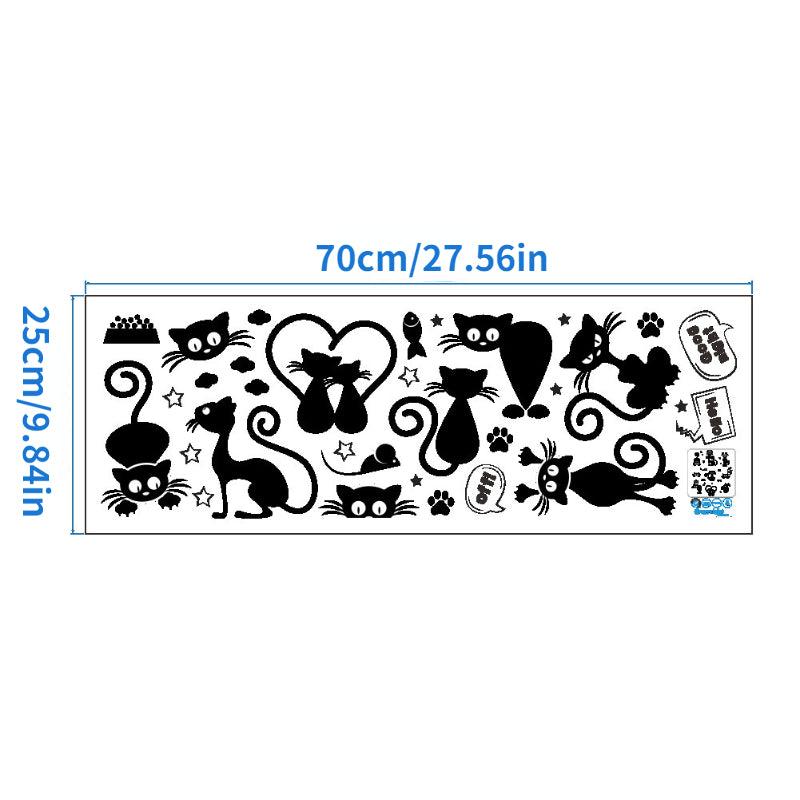 Cat Print Wall Sticker Cartoon Kitten DIY Switch Sticker