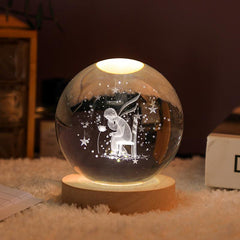 Little Prince and Rose Crystal Ball Night Light USB Gift