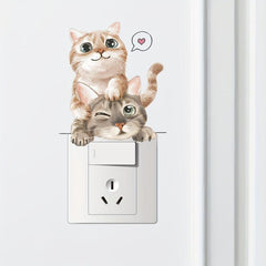 Cartoon Cat Wall Sticker Waterproof Vinyl Decoration