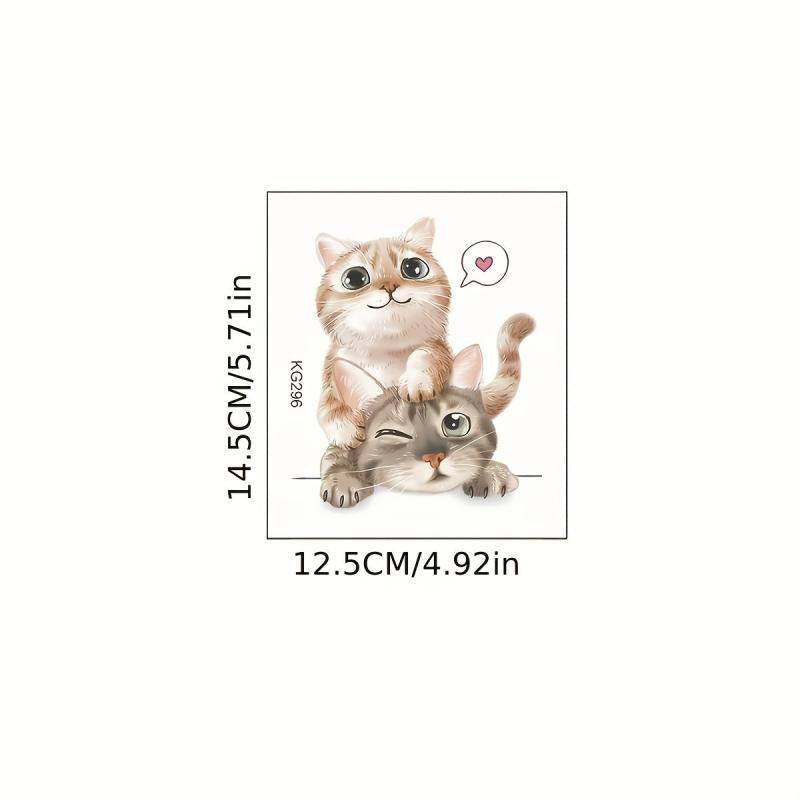 Cartoon Cat Wall Sticker Waterproof Vinyl Decoration
