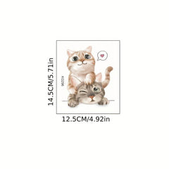 Cartoon Cat Wall Sticker Waterproof Vinyl Decoration