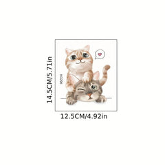 Cartoon Cat Wall Sticker Waterproof Vinyl Decoration