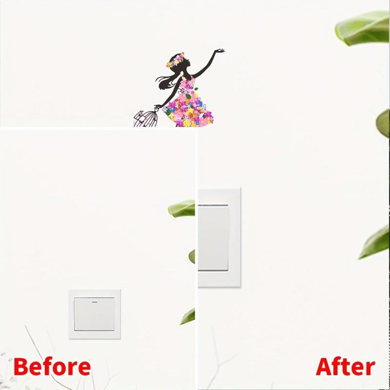 Cartoon Fairy Pattern Switch Sticker for Wall Decoration