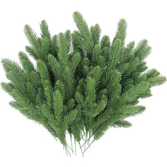 50pcs Artificial Pine Branches for Christmas Wreath & Garden Decor