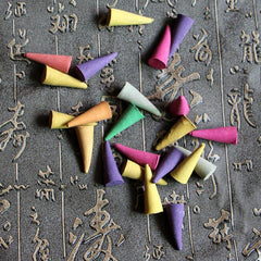 220 Pcs Boxed Sandalwood Cones Lavender Ocean Jasmine Fragrance