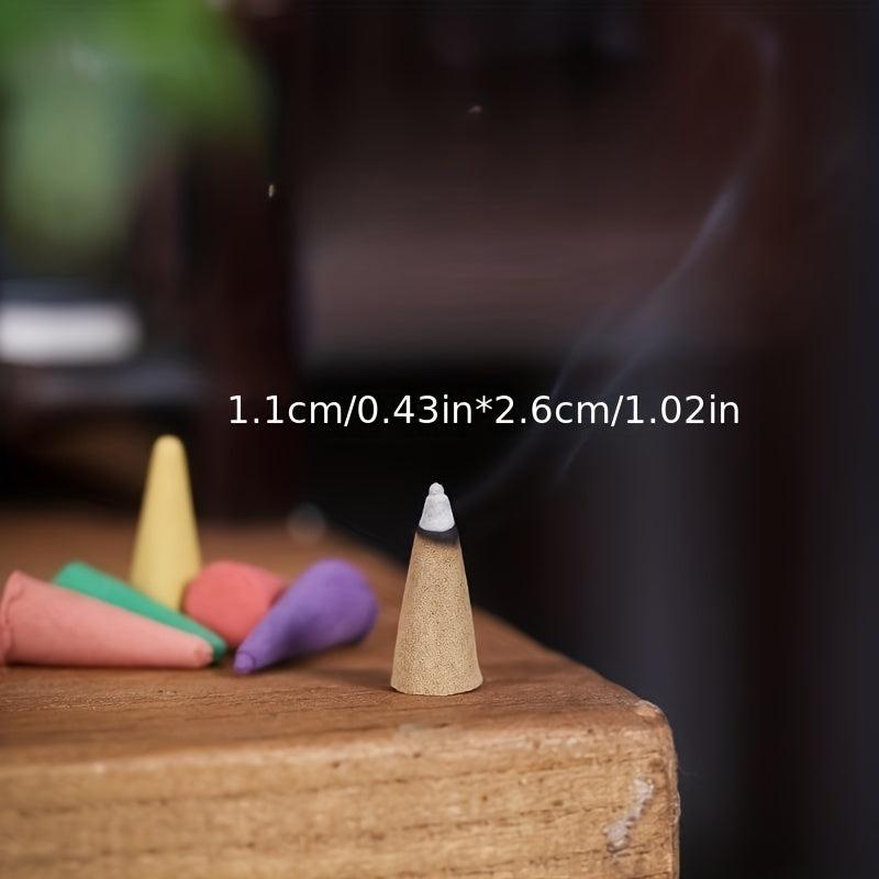 220 Pcs Boxed Sandalwood Cones Lavender Ocean Jasmine Fragrance