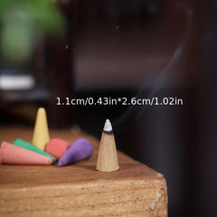 220 Pcs Boxed Sandalwood Cones Lavender Ocean Jasmine Fragrance