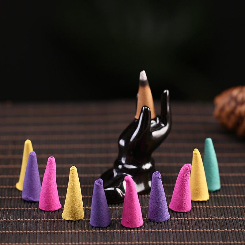 220 Pcs Boxed Sandalwood Cones Lavender Ocean Jasmine Fragrance