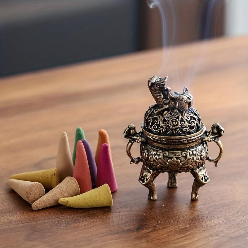 220 Pcs Boxed Sandalwood Cones Lavender Ocean Jasmine Fragrance