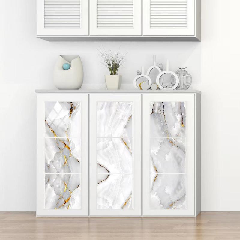 16pcs Waterproof Marble Tile Stickers - Easy to Apply and Remove