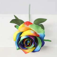 5pcs Colorful Rose Flowers Artificial Flowers Single Branch Silk Flowers