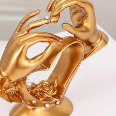 Heart & Hand Decoration Craft Love Statue Wedding Ornaments