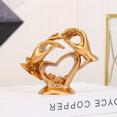 Heart & Hand Decoration Craft Love Statue Wedding Ornaments