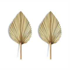 2pcs Boho Natural Dried Palm Leaves for Weddings, Parties, Home Decor 20x40cm