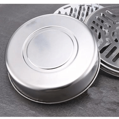 Stainless Steel Mosquito Coil Box with Sandalwood Cover
