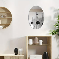 Self Adhesive Oval Mirror Tiles Wall Stickers