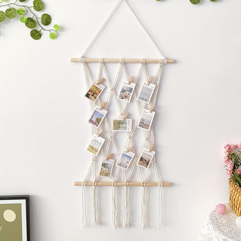 Bohemian Macrame Woven Tapestry Tassel Photo Wall Decor