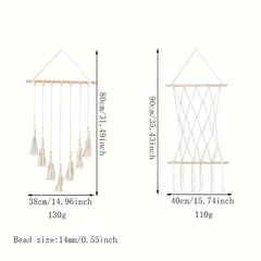 Bohemian Macrame Woven Tapestry Tassel Photo Wall Decor