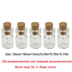 50pcs 1ml Mini Glass Bottles with Cork Stoppers, DIY Arts & Crafts Jar Vials