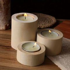 Wooden Candle Holder & Incense Burner for Home Decor & Aromatherapy