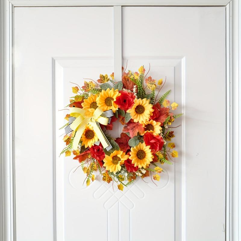 Sunflower Wreath for Indoor & Outdoor Decor - Festivals, Rooms, Corrid