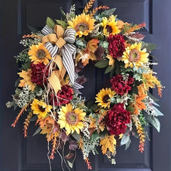 Sunflower Wreath for Indoor & Outdoor Decor - Festivals, Rooms, Corrid