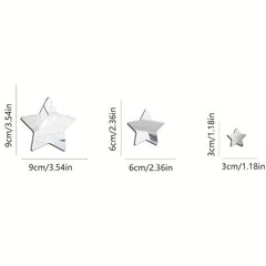 22pcs Star Mirror Wall Sticker Adhesive Decorative Mirror for Home Decor