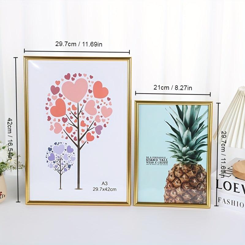 2pcs Golden Photo Frame for Room Decor