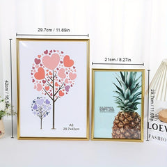 2pcs Golden Photo Frame for Room Decor
