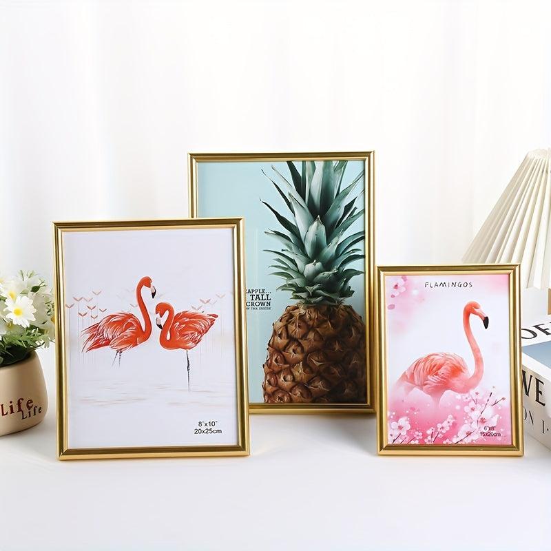 2pcs Golden Photo Frame for Room Decor