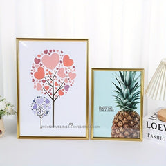 2pcs Golden Photo Frame for Room Decor