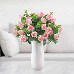 1pc Artificial Red Rose Wedding Flower Faux Realistic Simulation DIY Craft Bouqu