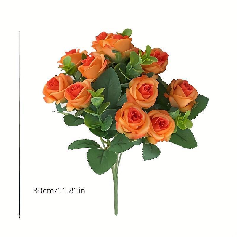 1pc Artificial Red Rose Wedding Flower Faux Realistic Simulation DIY Craft Bouqu