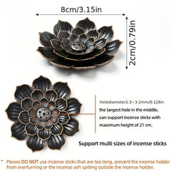 Brass Lotus Incense Burner Aroma Diffuser with Ashtray