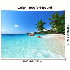 Coastal Landscape Tapestry Wall Hanging for Home Decor