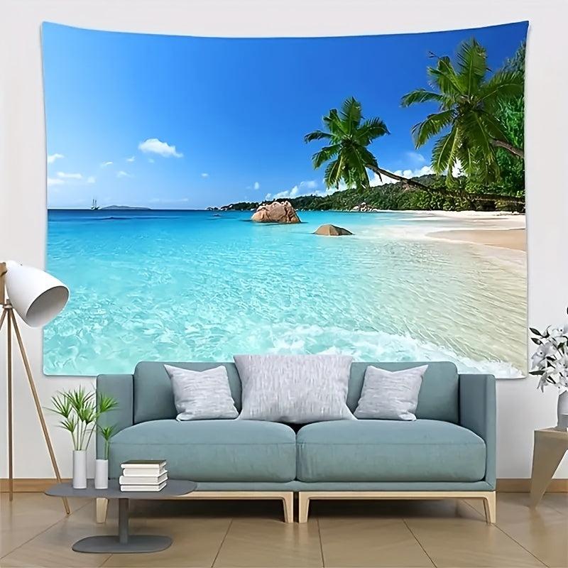 Coastal Landscape Tapestry Wall Hanging for Home Decor