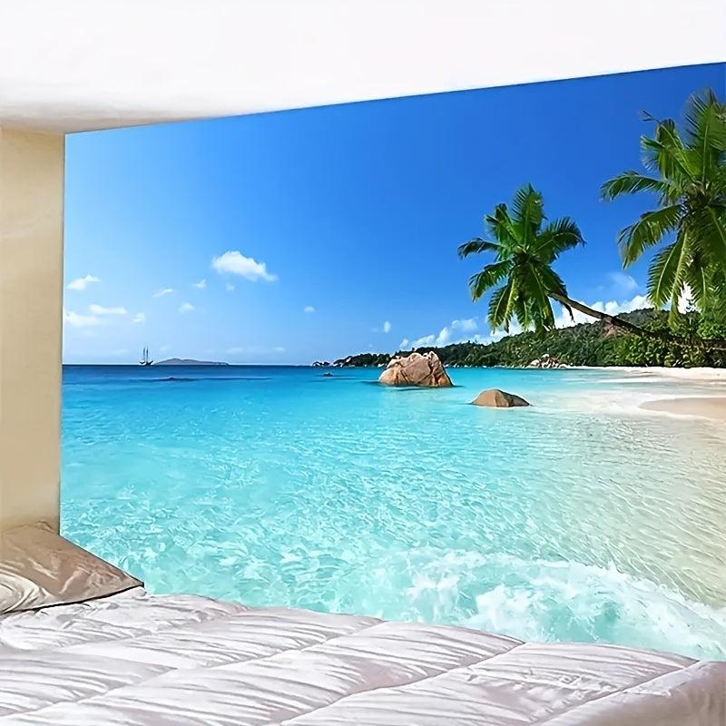 Coastal Landscape Tapestry Wall Hanging for Home Decor